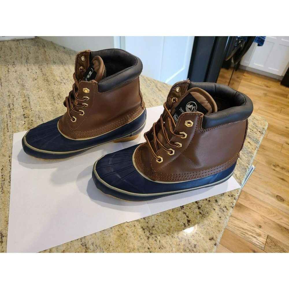 Tamarack Duck Boots Steel Shank Thermolite Leather Rubber Size 5 Brown